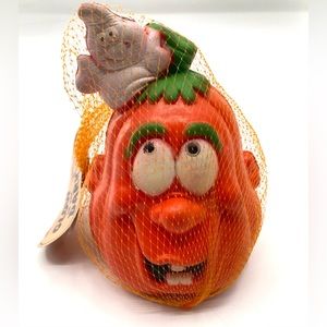 NEW Vintage Dan Dee Halloween Pumpkin Head w/Ghost Jack O Lantern Foam 1989 RARE